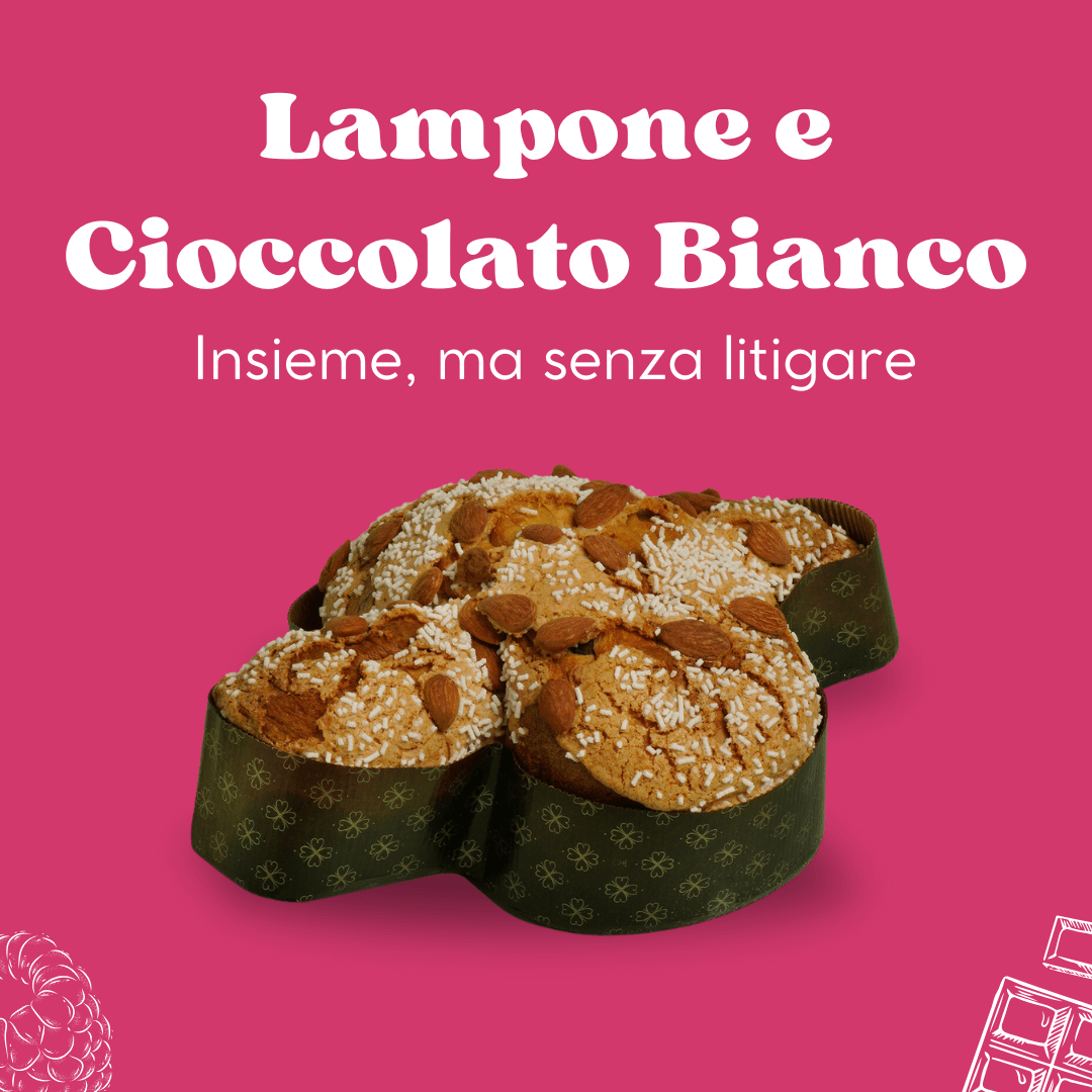 Colomba Lampone e Cioccolato Bianco